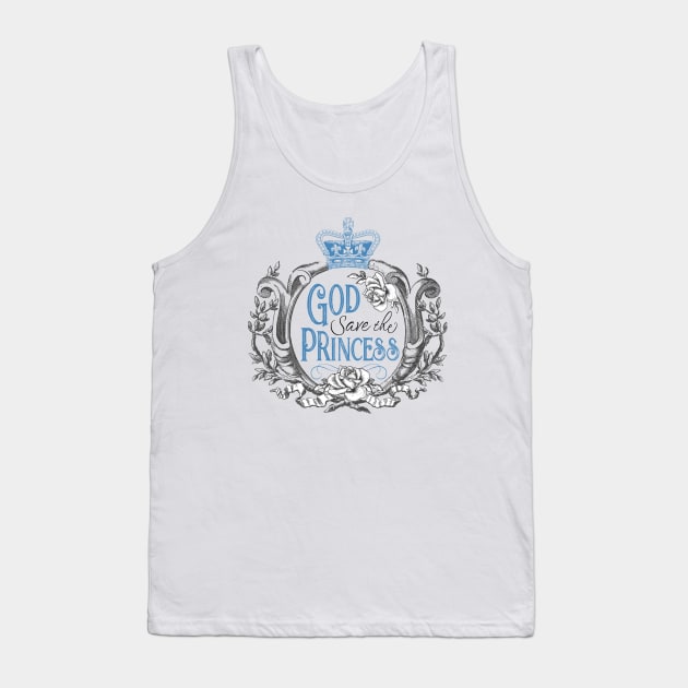 God Save the Princess of Wales Vintage Crown Tank Top by figandlilyco